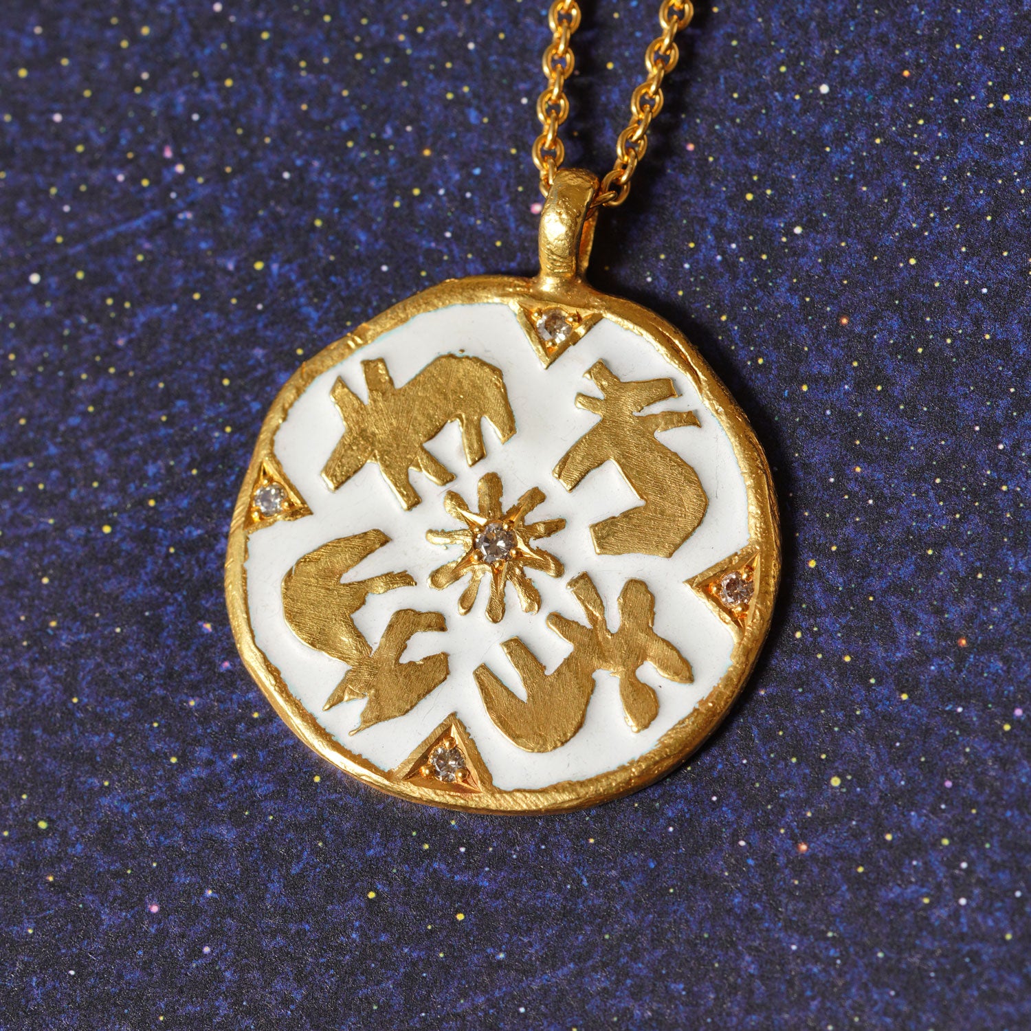 WHEEL OF TIME white | pendant
