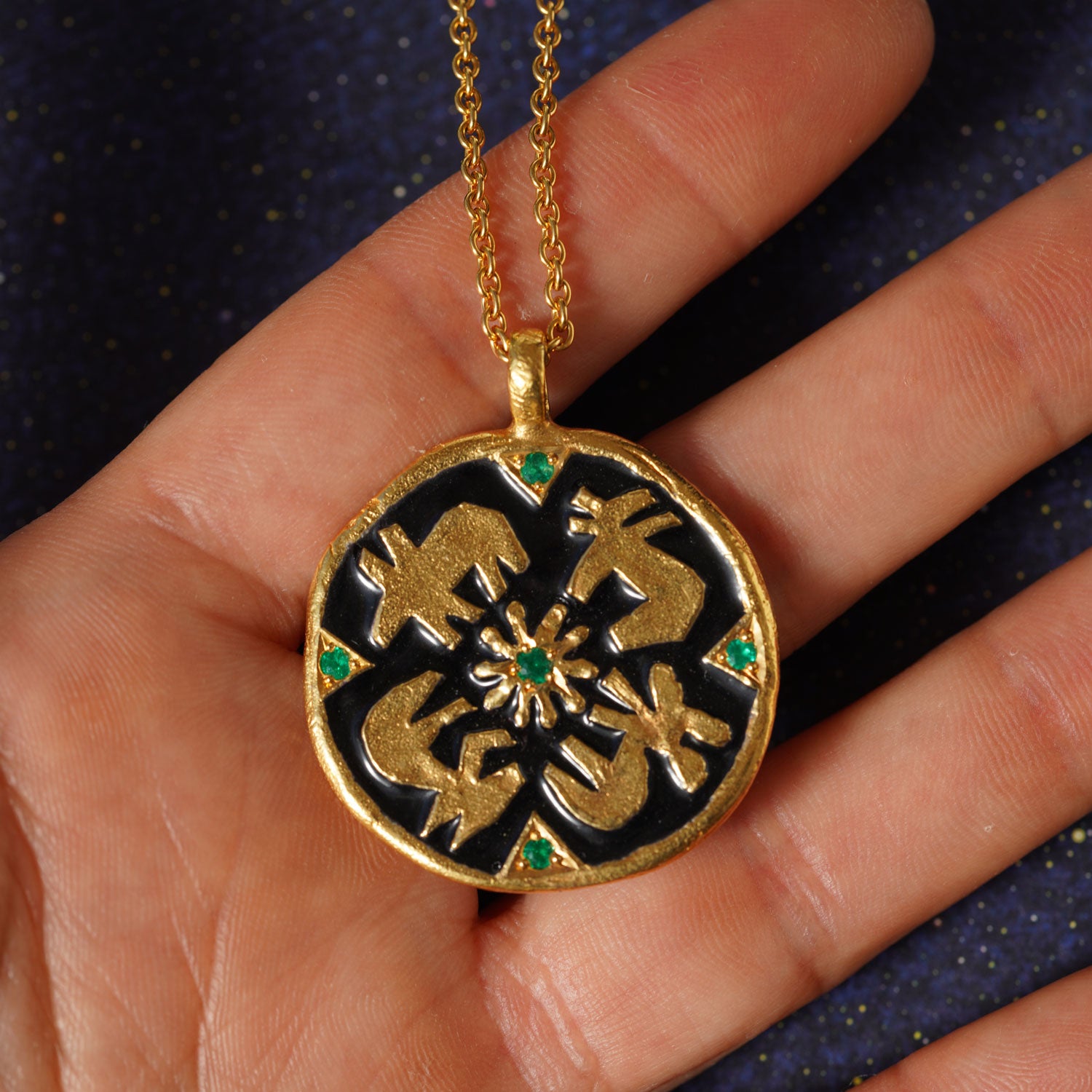 WHEEL OF TIME black | pendant